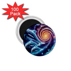 Dolphins Fantasy 1 75  Magnets (100 Pack)  by Ravend