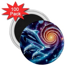 Dolphins Fantasy 2 25  Magnets (100 Pack)  by Ravend