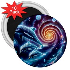 Dolphins Fantasy 3  Magnets (10 Pack)  by Ravend