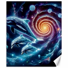 Dolphins Fantasy Canvas 8  X 10  by Ravend