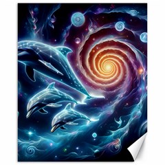 Dolphins Fantasy Canvas 16  X 20  by Ravend