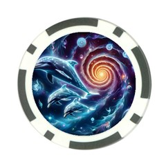 Dolphins Fantasy Poker Chip Card Guard by Ravend