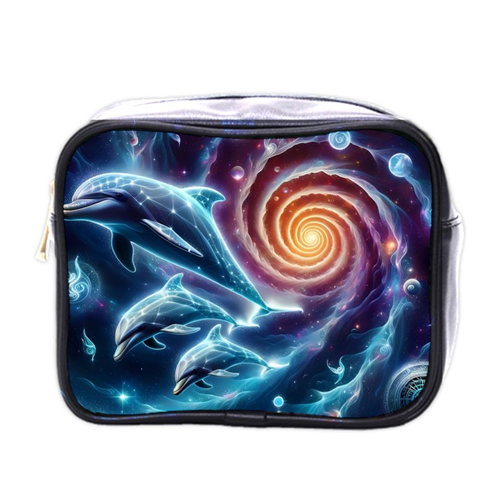 Dolphins Fantasy Mini Toiletries Bag (One Side)