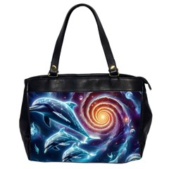 Dolphins Fantasy Oversize Office Handbag (2 Sides) by Ravend