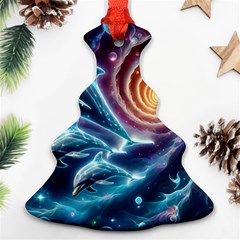 Dolphins Fantasy Christmas Tree Ornament (two Sides)