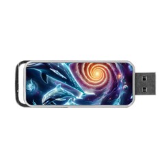 Dolphins Fantasy Portable Usb Flash (one Side) by Ravend