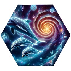 Dolphins Fantasy Wooden Puzzle Hexagon by Ravend