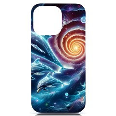 Dolphins Fantasy Iphone 14 Pro Max Black Uv Print Case by Ravend