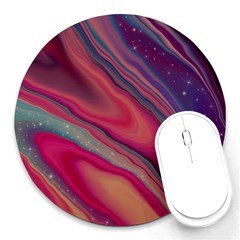 Stars Shimmering Galaxy Ocean Round Mousepad by Ravend