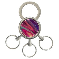 Stars Shimmering Galaxy Ocean 3-ring Key Chain by Ravend