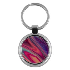 Stars Shimmering Galaxy Ocean Key Chain (round) by Ravend