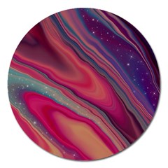 Stars Shimmering Galaxy Ocean Magnet 5  (round)