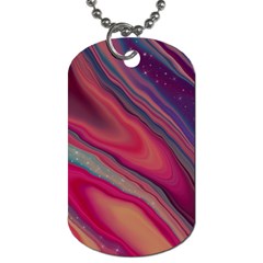 Stars Shimmering Galaxy Ocean Dog Tag (two Sides) by Ravend