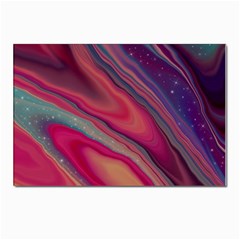 Stars Shimmering Galaxy Ocean Postcard 4 x 6  (pkg Of 10) by Ravend