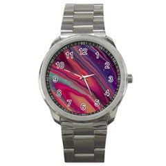 Stars Shimmering Galaxy Ocean Sport Metal Watch by Ravend