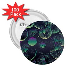 Psychedelic Mushrooms Background 2 25  Buttons (100 Pack)  by Ravend