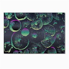 Psychedelic Mushrooms Background Postcard 4 x 6  (pkg Of 10) by Ravend