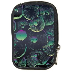 Psychedelic Mushrooms Background Compact Camera Leather Case by Ravend