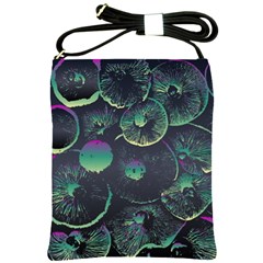 Psychedelic Mushrooms Background Shoulder Sling Bag by Ravend