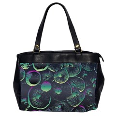 Psychedelic Mushrooms Background Oversize Office Handbag (2 Sides) by Ravend