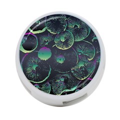 Psychedelic Mushrooms Background 4-port Usb Hub (one Side) by Ravend