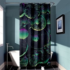 Psychedelic Mushrooms Background Shower Curtain 36  X 72  (stall)  by Ravend