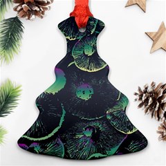 Psychedelic Mushrooms Background Ornament (christmas Tree)  by Ravend