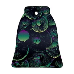 Psychedelic Mushrooms Background Bell Ornament (two Sides) by Ravend