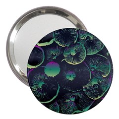 Psychedelic Mushrooms Background 3  Handbag Mirrors by Ravend