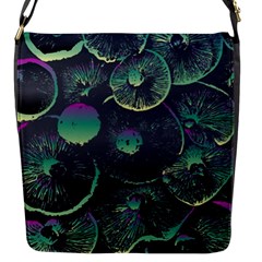 Psychedelic Mushrooms Background Flap Closure Messenger Bag (s) by Ravend