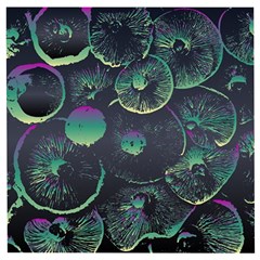 Psychedelic Mushrooms Background Wooden Puzzle Square by Ravend