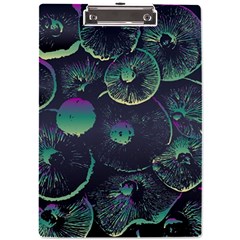 Psychedelic Mushrooms Background A4 Acrylic Clipboard by Ravend