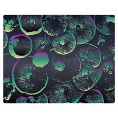 Psychedelic Mushrooms Background Premium Plush Fleece Blanket (medium) by Ravend