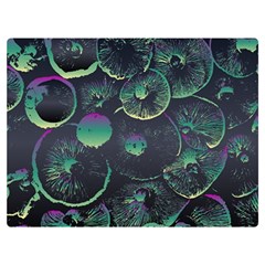 Psychedelic Mushrooms Background Two Sides Premium Plush Fleece Blanket (extra Small) by Ravend