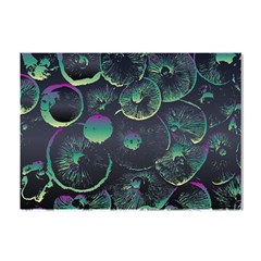 Psychedelic Mushrooms Background Crystal Sticker (a4) by Ravend