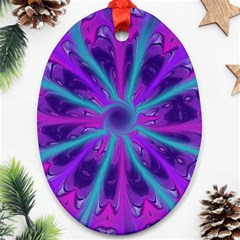 Wallpaper Tie Dye Pattern Ornament (oval) by Ravend