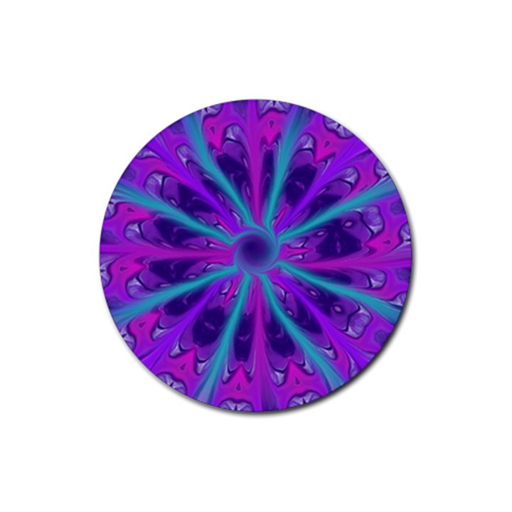 Wallpaper Tie Dye Pattern Rubber Coaster (Round)