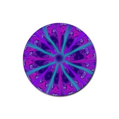 Wallpaper Tie Dye Pattern Rubber Round Coaster (4 Pack) by Ravend