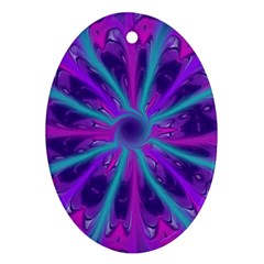 Wallpaper Tie Dye Pattern Oval Ornament (two Sides)