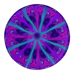 Wallpaper Tie Dye Pattern Round Glass Fridge Magnet (4 Pack)