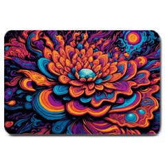 Flowers Painting Large Doormat by Ravend