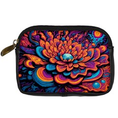 Flowers Painting Digital Camera Leather Case by Ravend