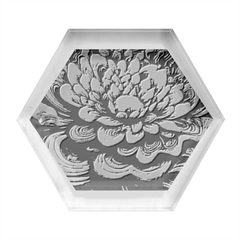 Flowers Painting Hexagon Wood Jewelry Box by Ravend