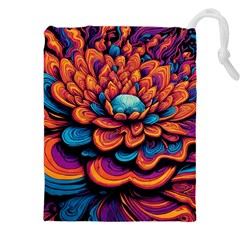 Flowers Painting Drawstring Pouch (5xl)