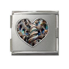 Fantasy Psychedelic Building Spiral Mega Link Heart Italian Charm (18mm) by Ravend