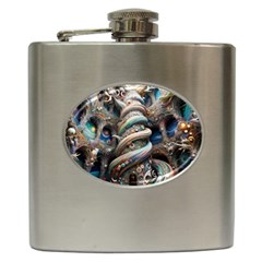 Fantasy Psychedelic Building Spiral Hip Flask (6 Oz) by Ravend