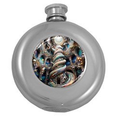 Fantasy Psychedelic Building Spiral Round Hip Flask (5 Oz) by Ravend