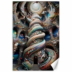 Fantasy Psychedelic Building Spiral Canvas 24  X 36  by Ravend