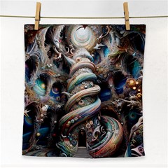 Fantasy Psychedelic Building Spiral Face Towel by Ravend