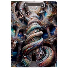 Fantasy Psychedelic Building Spiral A4 Acrylic Clipboard by Ravend